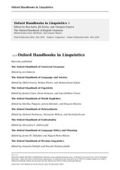 book The Oxford Handbook of English Grammar