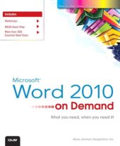 book Microsoft Word 2010 on demand