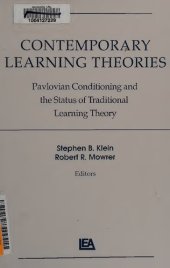 book Contemporary Learning Theories: Pavlovian Conditioning and the Status of Traditional Learning