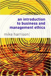 book An introduction to business and management ethics