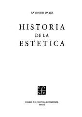 book Historia De La Estetica