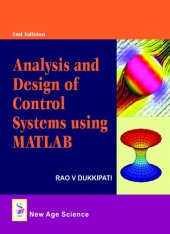 book Analysis and Design of Control Systems Using MATLAB