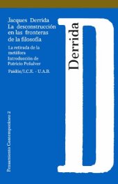 book La Desconstruccion En Las Fronteras De La Filosofia