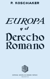 book Europa y el derecho romano