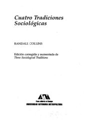 book Cuatro Tradiciones Sociologicas