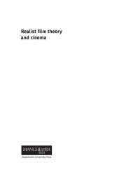 book Realist film theory and cinema: the nineteenth-century Lukácsian and intuitionist realist traditions