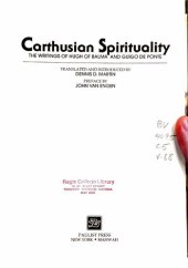 book Carthusian Spirituality: The Writings of Hugh of Balma and Guigo de Ponte