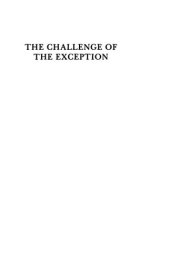 book The Challenge of the Exception: An Introduction to the Political Ideas of Carl Schmitt Between 1921 and 1936