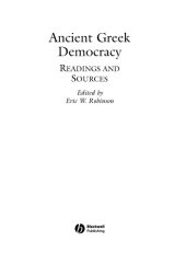 book Ancient Greek Democracy Readings and Sources