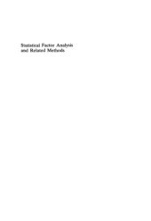 book Statistical factor analysis and related methods theory and applications