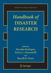 book Handbook of Disaster Research