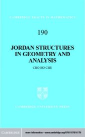 book Jordan structures in geometry and analysis