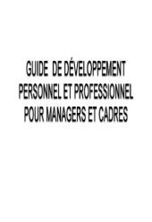 book Guide de développement personnel et professionnel pour managers et cadres