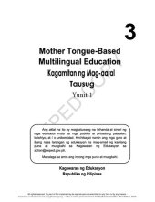 book Mother Tongue-Based Multilingual Education. Kagamitan ng Mag-aaral. Tausug 3