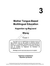 book Mother Tongue-Based Multilingual Education. Kagamitan ng Mag-aaral. Waray 3