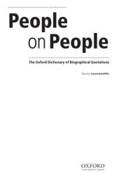 book People on people: the Oxford dictionary of biographical quotations