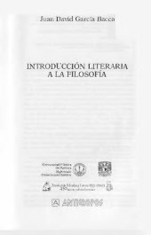 book Introducción literaria a la filosofía