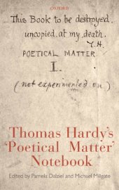 book Thomas Hardy's 'Poetical matter' notebook