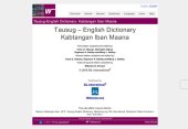 book Tausug – English Dictionary. Kabtangan Iban Maana