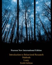 book Introduction to Behavioral Research Methods