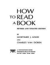 book How To Read A Book_ A Classic Guide to Intelligent Reading