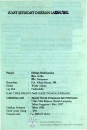 book Adat Istiadat Daerah Lampung