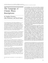 book The Language of Classic Maya Inscriptions1