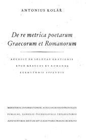 book De re metrica poetarum Graecorum et Romanorum