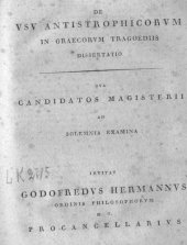 book De VSV Anitistrophicovm in graecorvm tragoediis