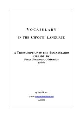 book Vocabulary In The ChOlti Language