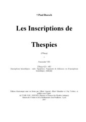 book Les Inspirtions des Thespies