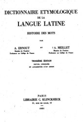 book Dictionnaire étymologique de la langue latine