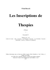 book Les Inspirtions des Thespies