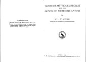 book Traité de métrique grecque suivi d’un précis de métrique latine. Deuxième édition augmentée