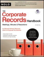 book The Corporate Records Handbook: Meetings, Minutes & Resolutions [With CDROM]