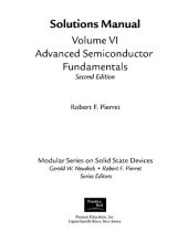 book Advanced Semiconductor Fundamentals Solutions Manual