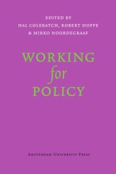 book Working for Policy