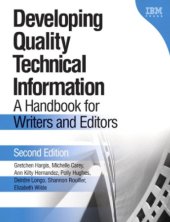 book Developing quality technical information: a handbook for writers and editors