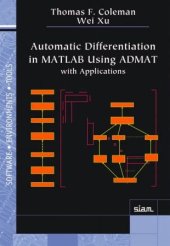 book Automatic Differentiation in MATLAB using ADMAT with Applications