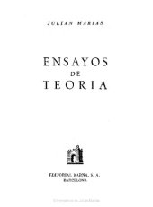 book Ensayos de teoría