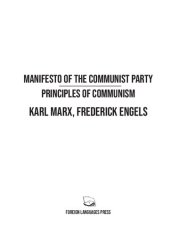 book Manifesto of the Communist Party ; Principles of Communism