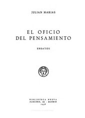 book El oficio del pensamiento : ensayos