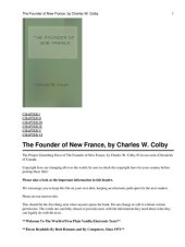 book The Founder of New France; a chronicle of Champlain