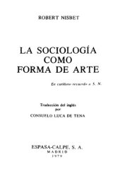 book La Sociologia Como Forma De Arte