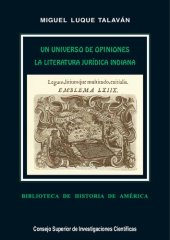 book Un universo de opiniones : la literatura jurídica indiana