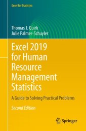 book Excel 2019 for Human Resource Management Statistics: A Guide to Solving Practical Problems