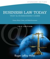 book Business Law Today: Text and Summarized Cases, Standard Edition