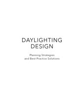 book Daylighting Design: Planning Strategies and Best Practice Solutions