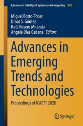 book Advances in Emerging Trends and Technologies: Proceedings of ICAETT 2020