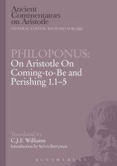 book On Aristotle On Coming-to-be and Perishing 1.1-5